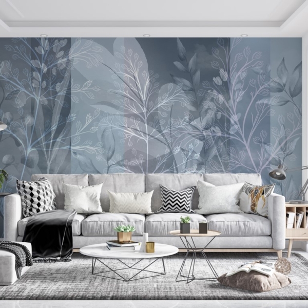 Foto tapeta Plavi cvjetni motiv