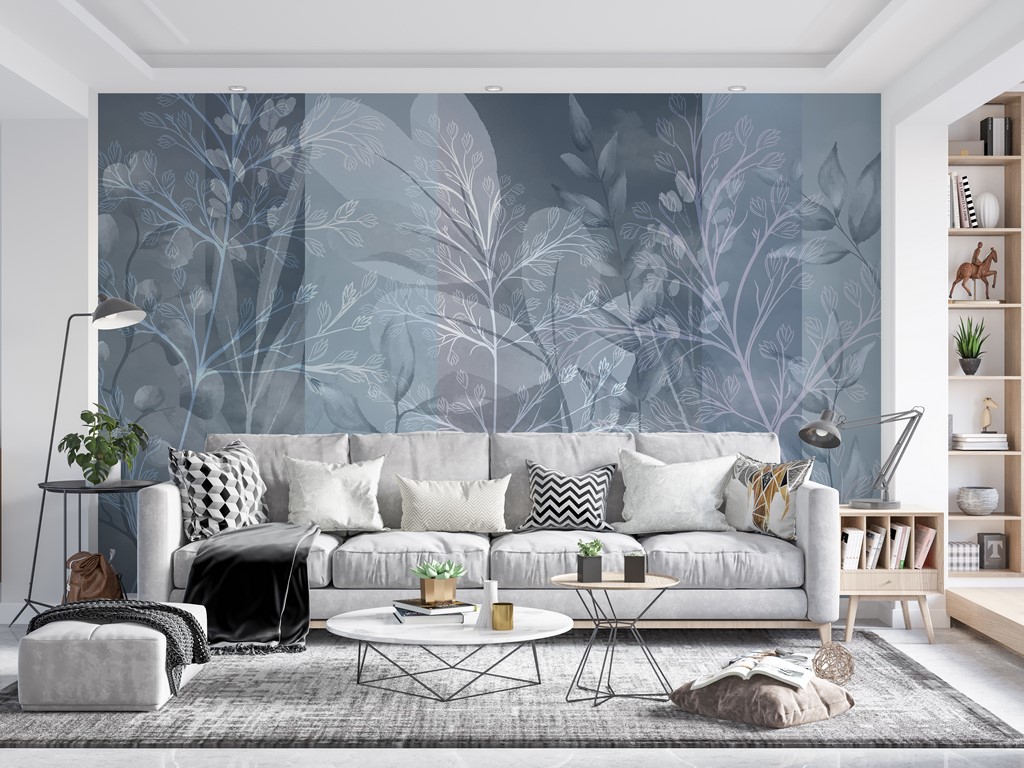 Foto tapeta Plavi cvjetni motiv