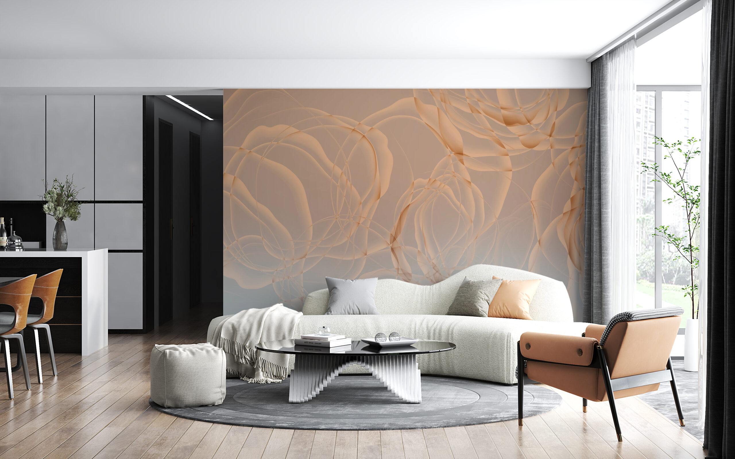 Zidni mural Glossy Lines