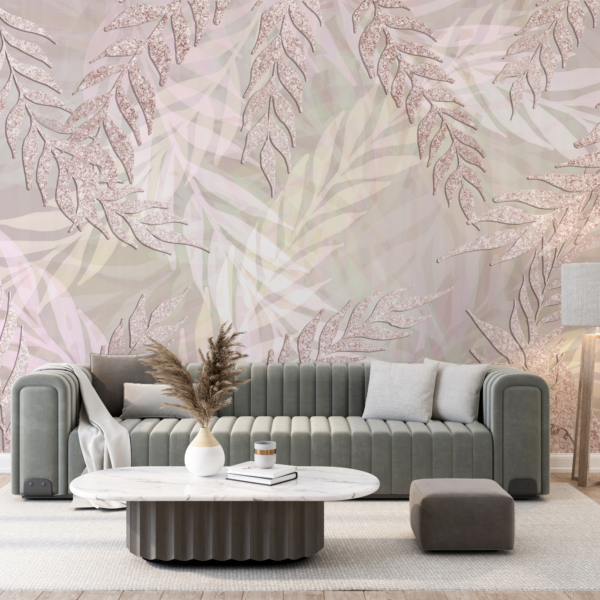 Sjajna ružičasta zidna freska