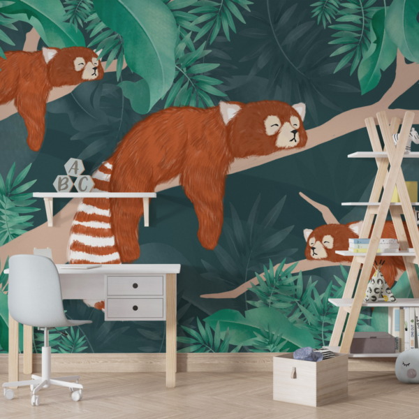 Zidni zidni zid Smeđi lemuri