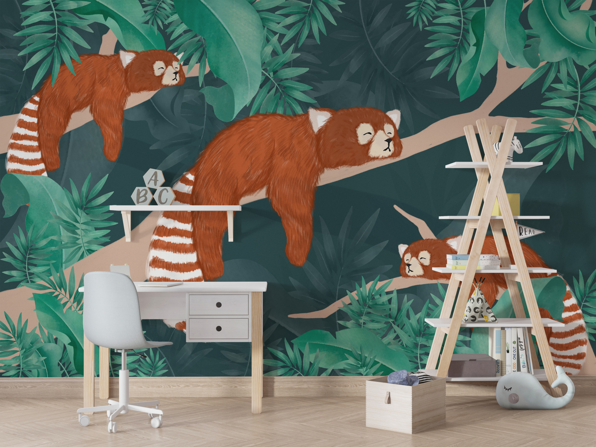 Zidni zidni zid Smeđi lemuri