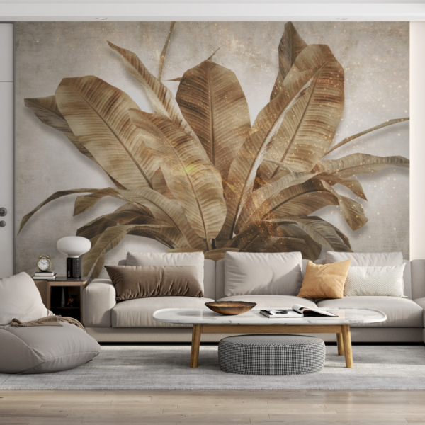 Zidni mural Buket lišća u zlatu