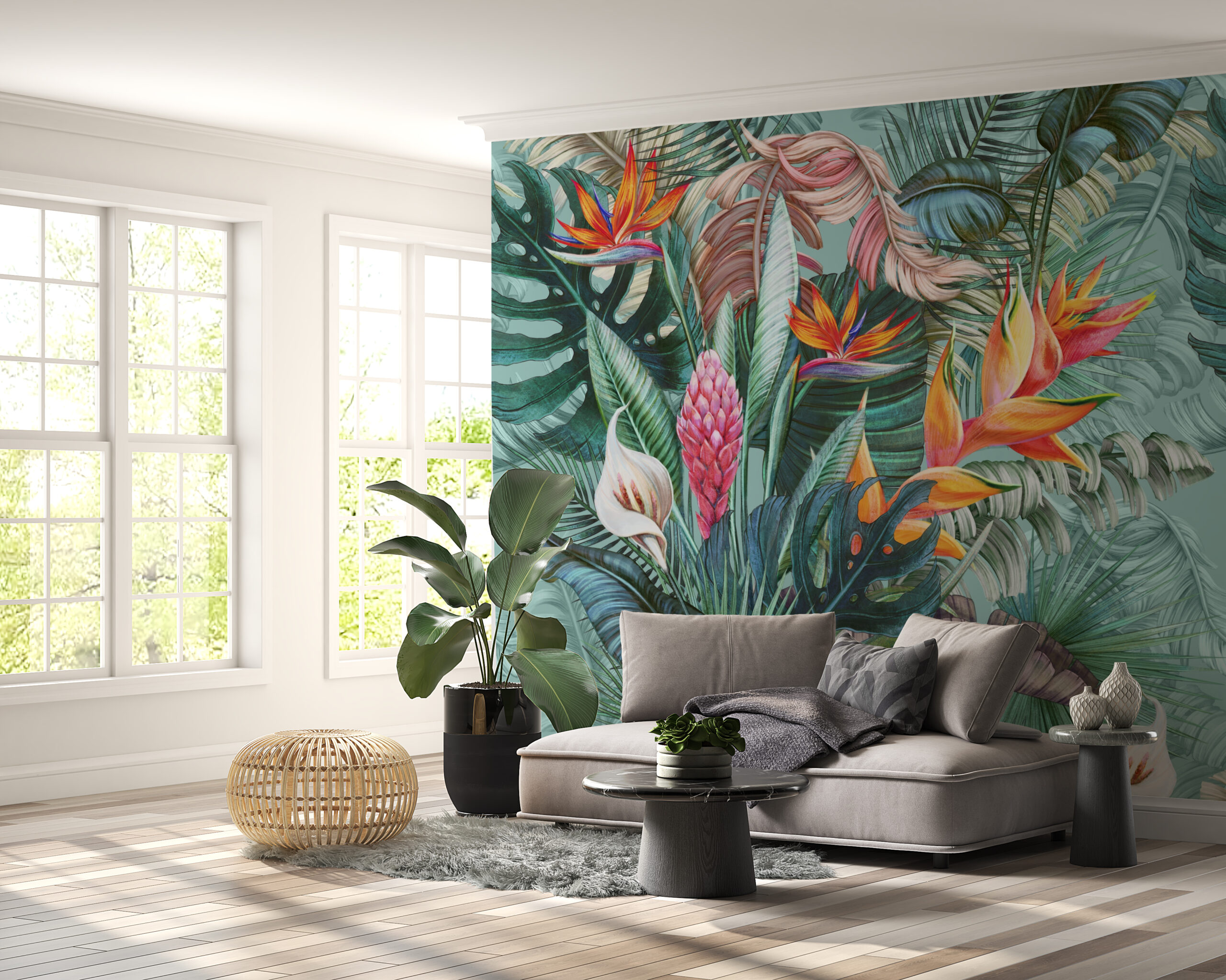 Buket tropskog cvijeća Zidni mural