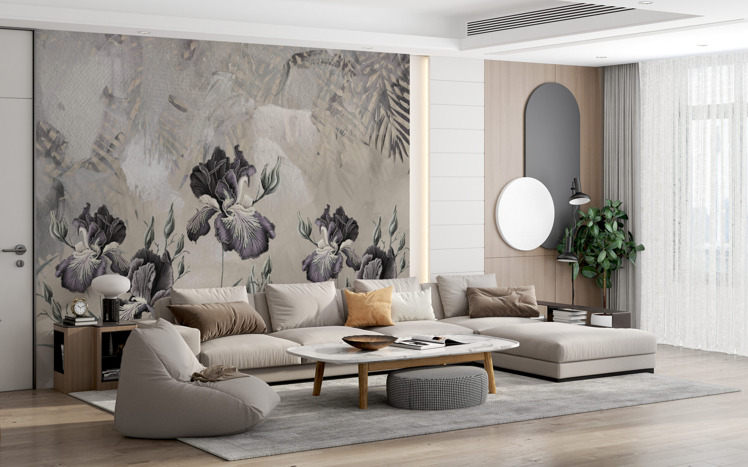 Foto pozadina Cvijeće različka u sivoj boji