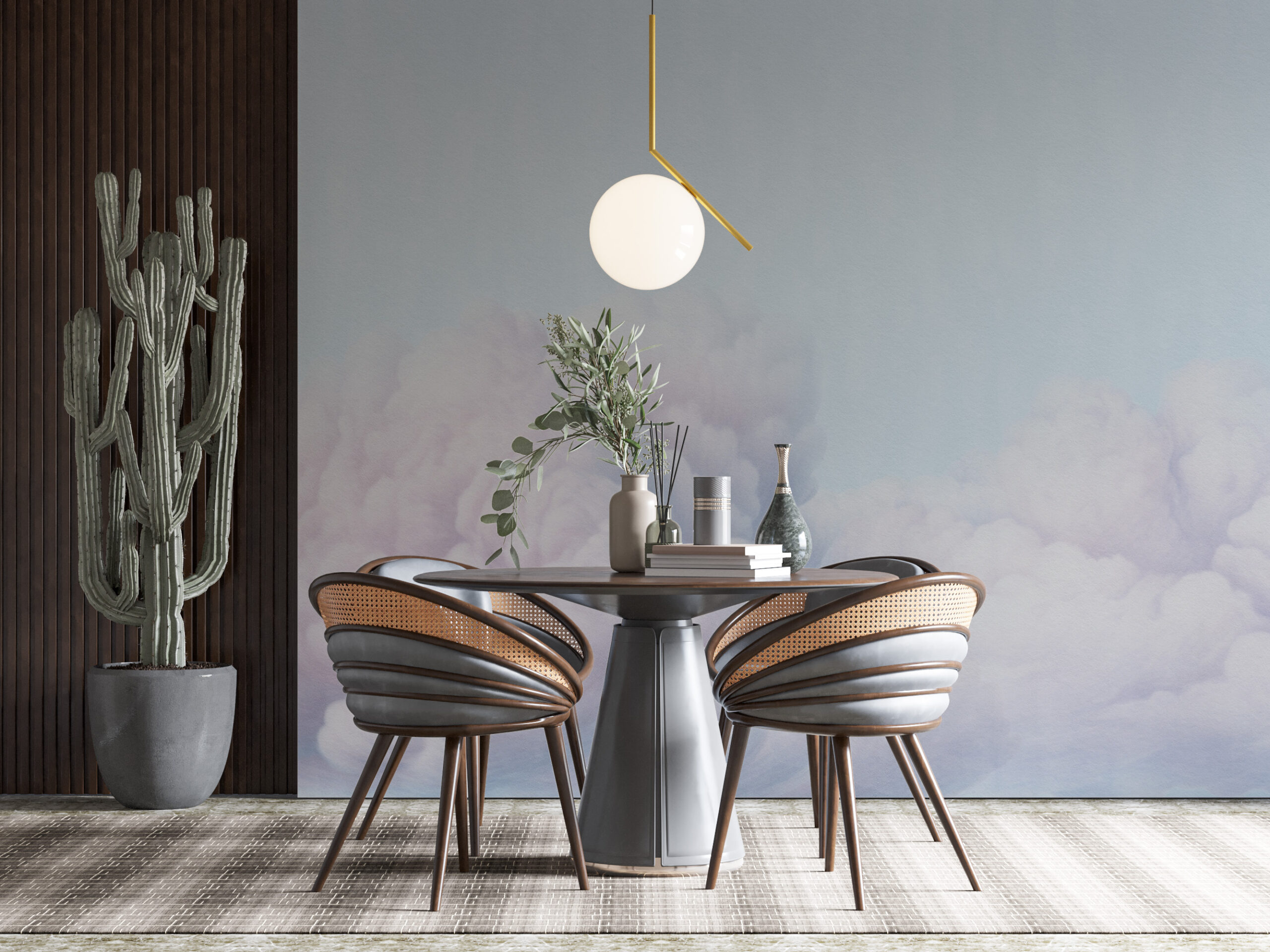 Zidni zidni zid Kovitlajući oblaci