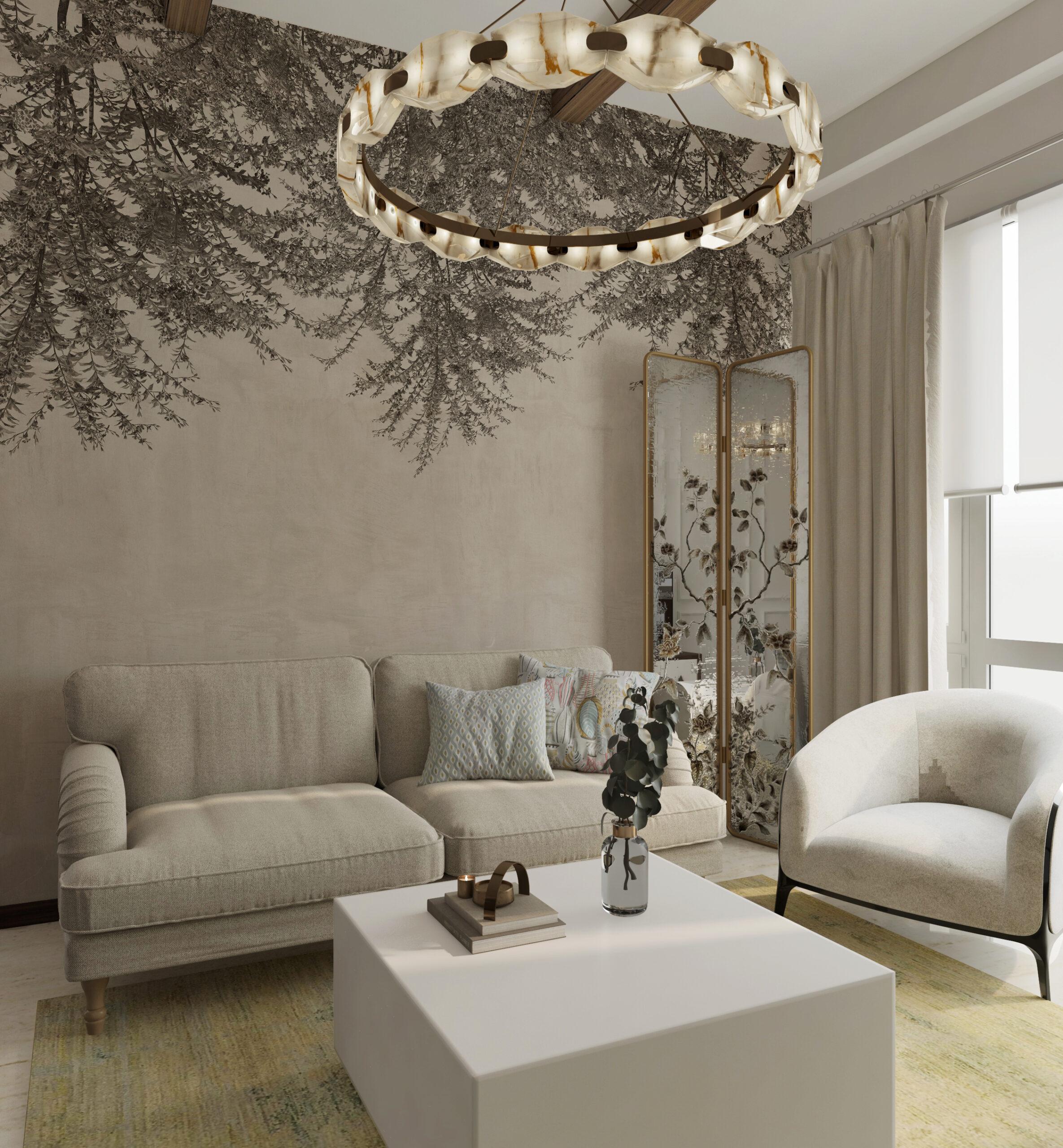 Zidni mural Dark Twigs