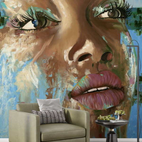 Zidni mural tamnopute djevojke