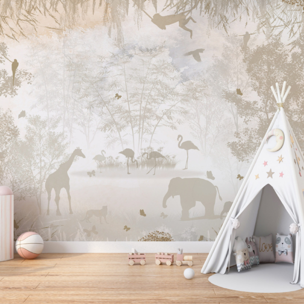 Zidni zid Sjena egzotičnih životinja