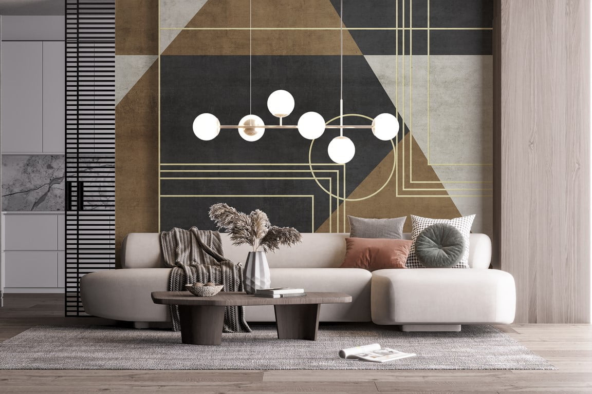 Zidni mural Šarm geometrije