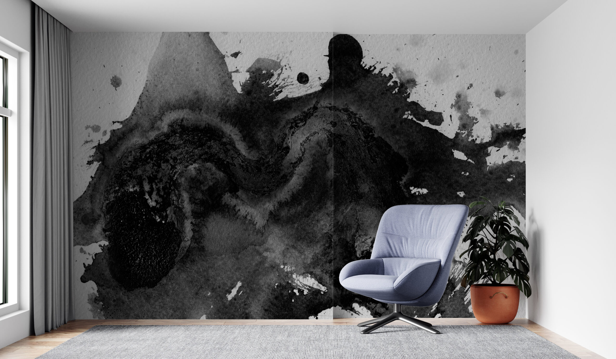 Zidni mural Black Blot