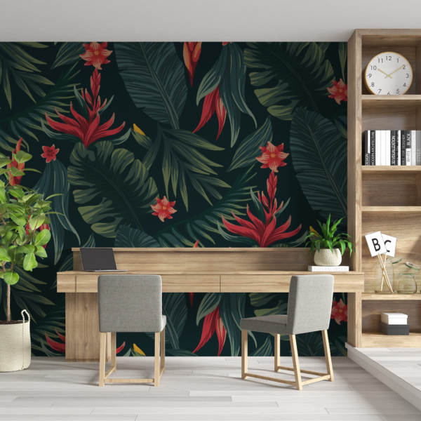 Zidni mural Crveno cvijeće