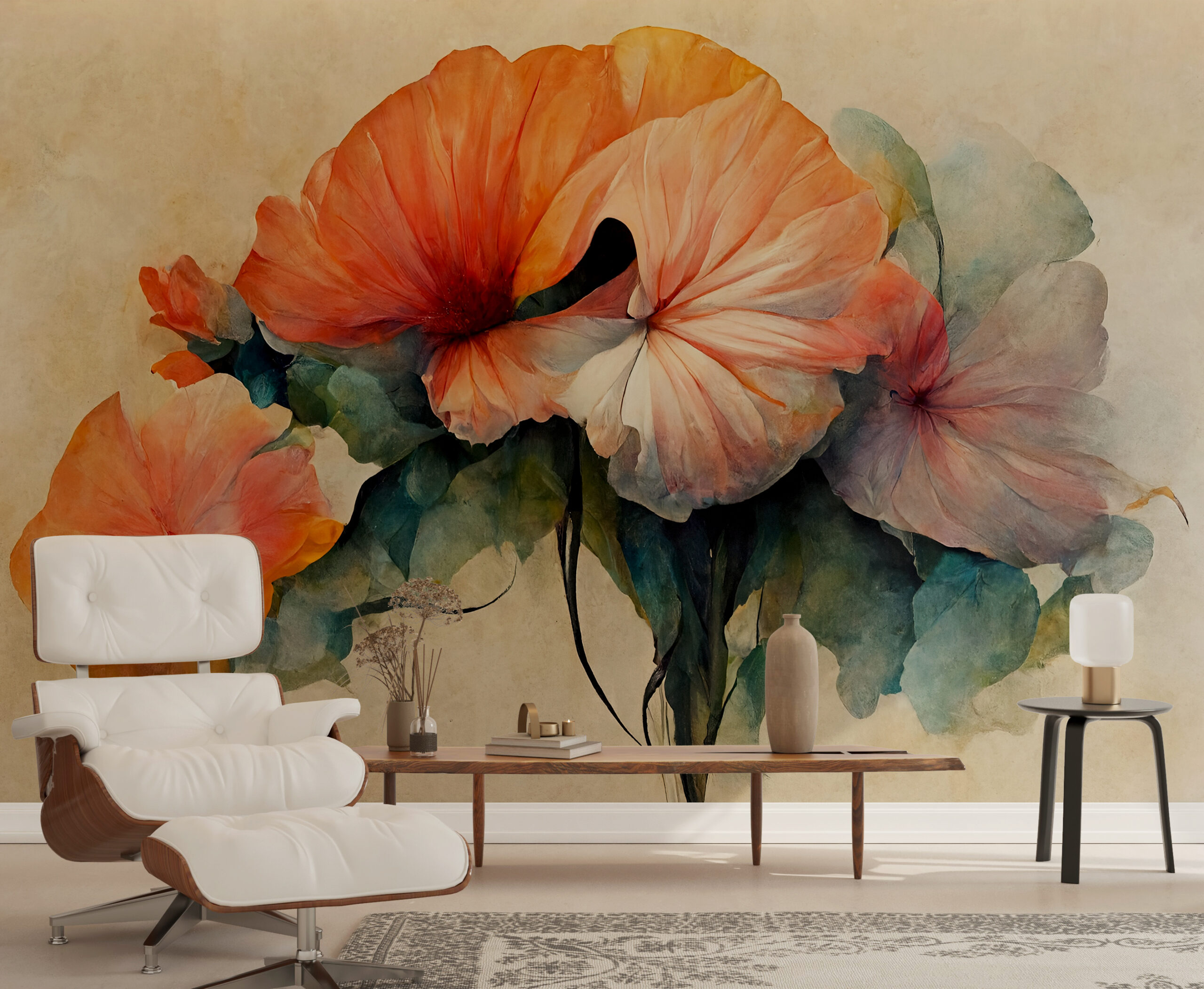 Zidni mural Crveni buket