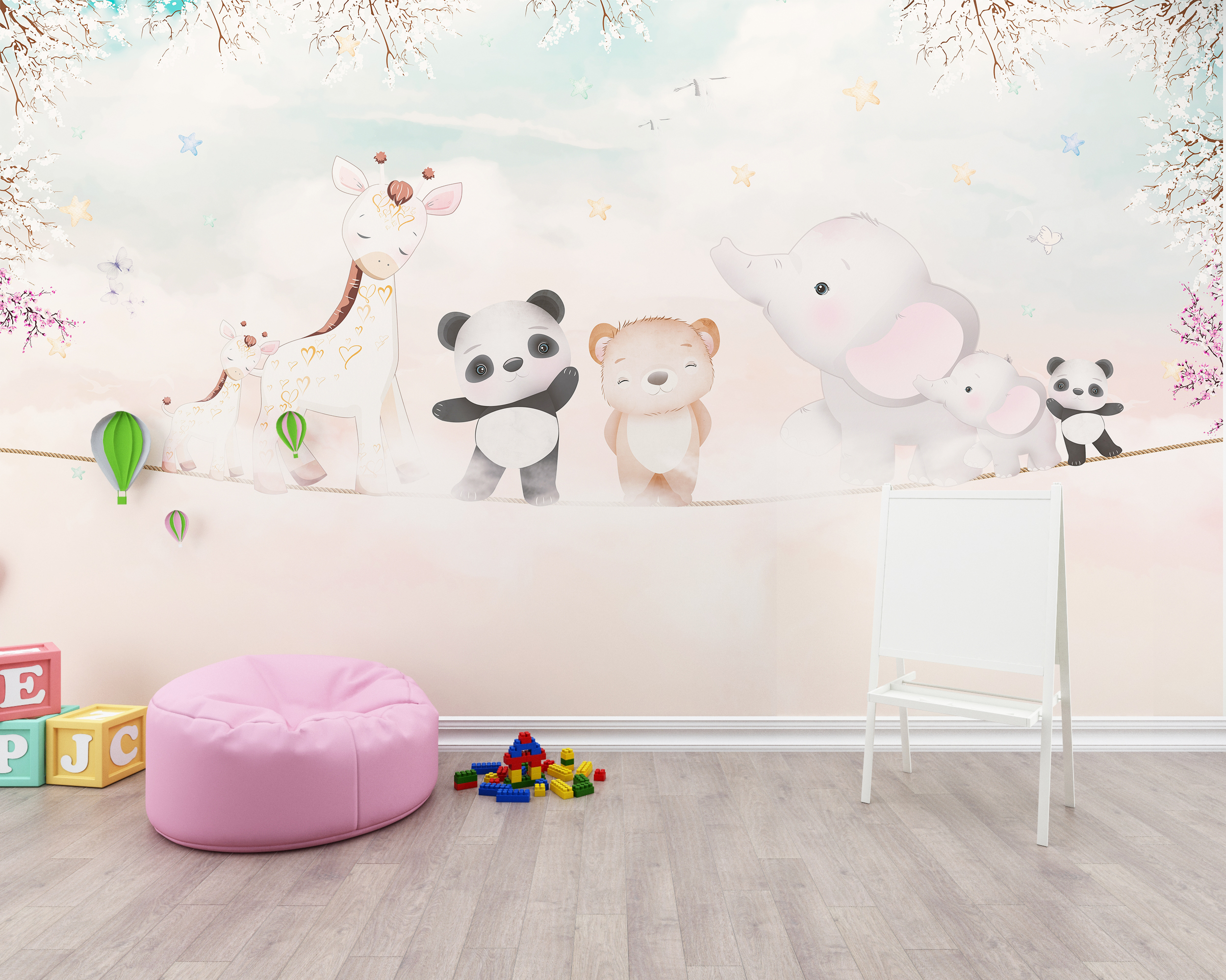 Zidni mural Četiri životinje