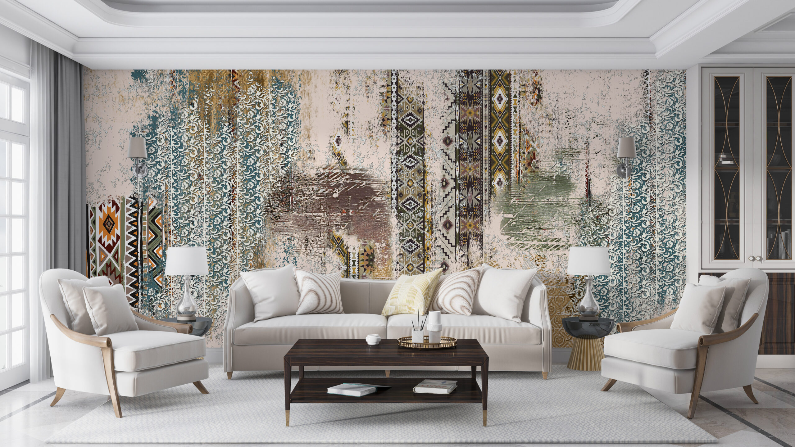 Zidni zid od starog mozaika