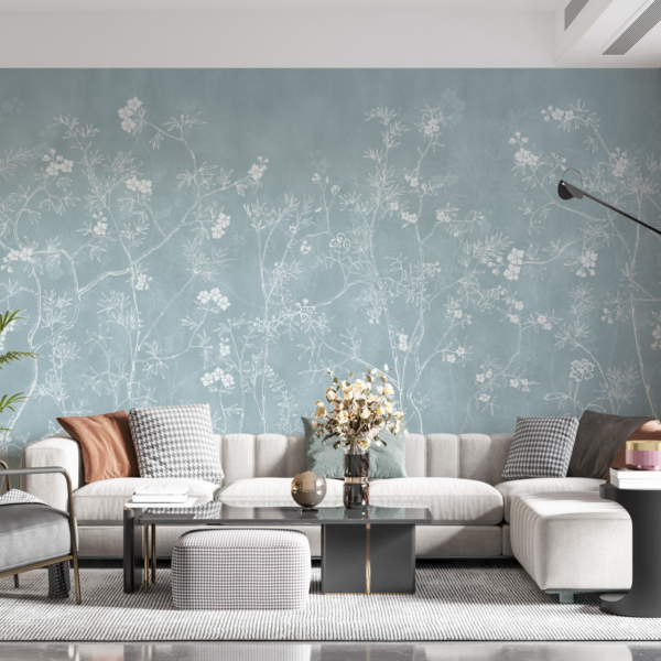 Foto pozadina Nježno cvijeće u plavoj boji