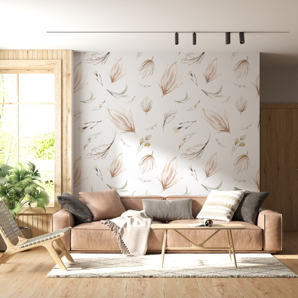 Nježni zidni zidni zid s cvjetnim motivom