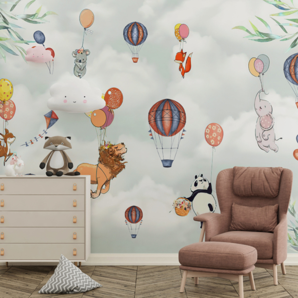 Zidni mural Kiša balona