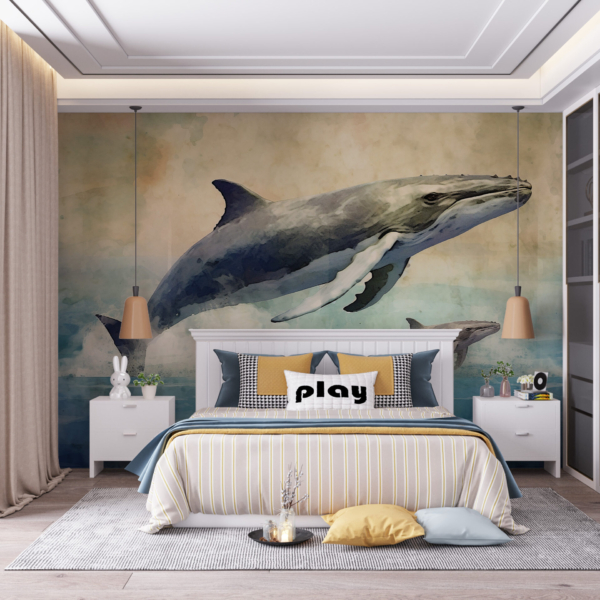 Zidni mural Dva kita