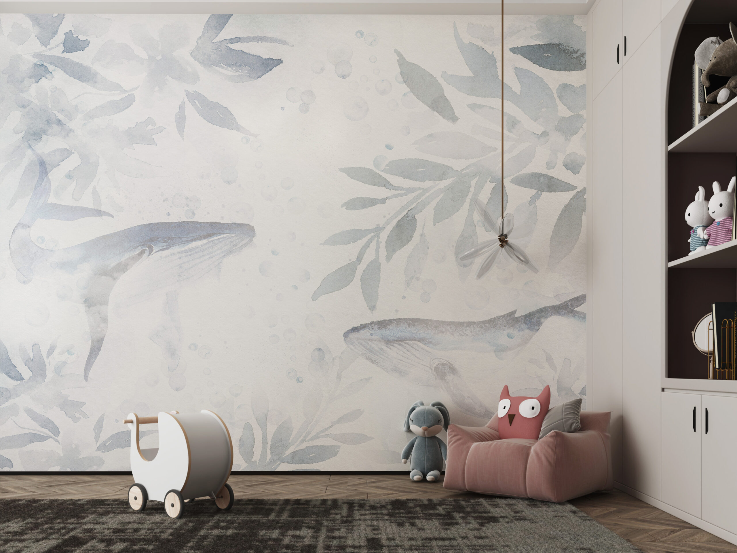 Zidni mural Dva kita