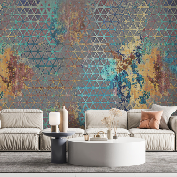 Zidna freska Dvije točke na trokutima