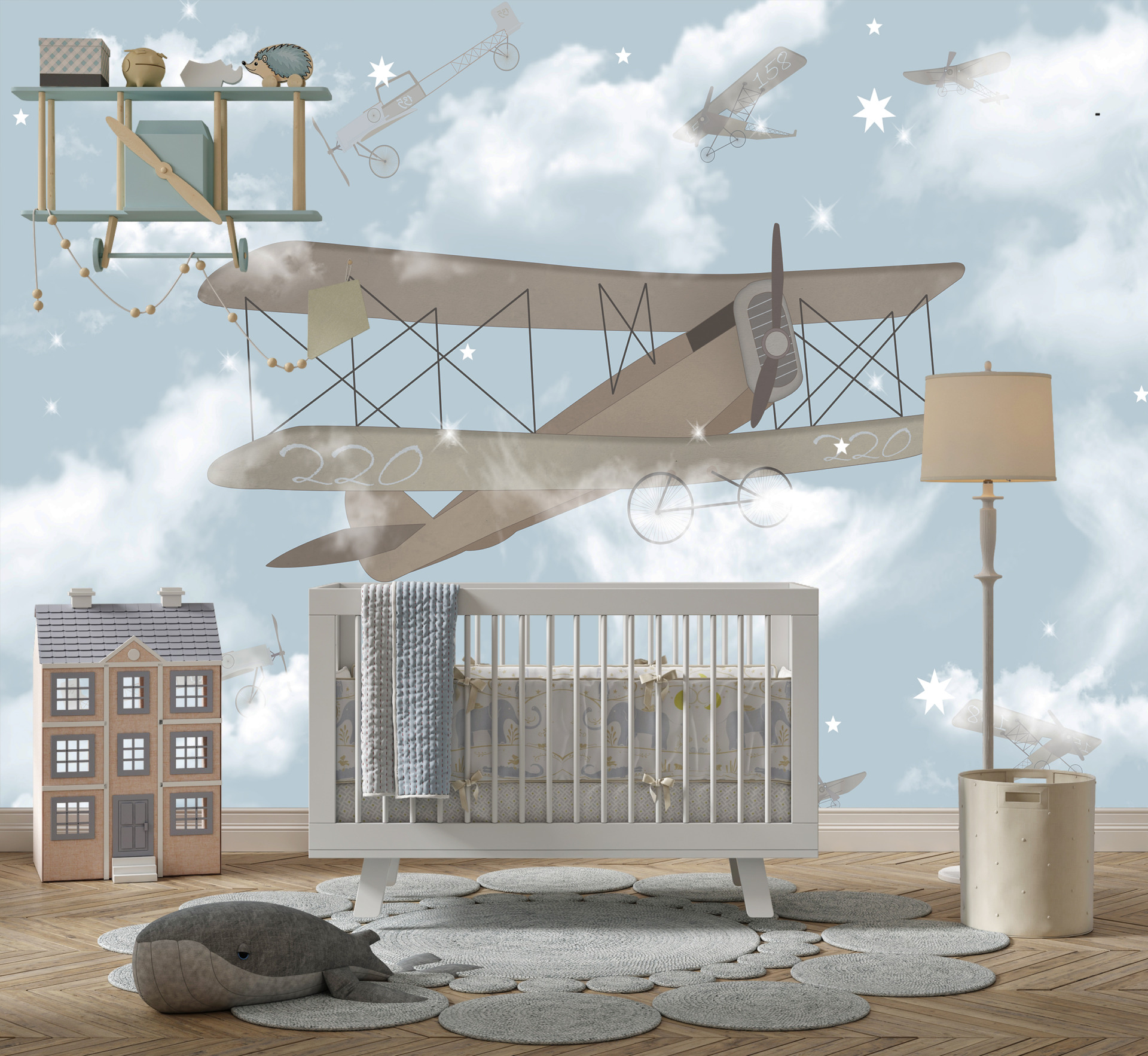 Dvokrilac u magli zidni zid