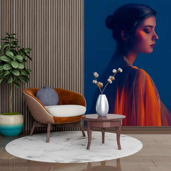 Zidni mural Djevojka sa zatvorenim očima