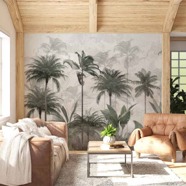 Mural Džungla iza zida magle