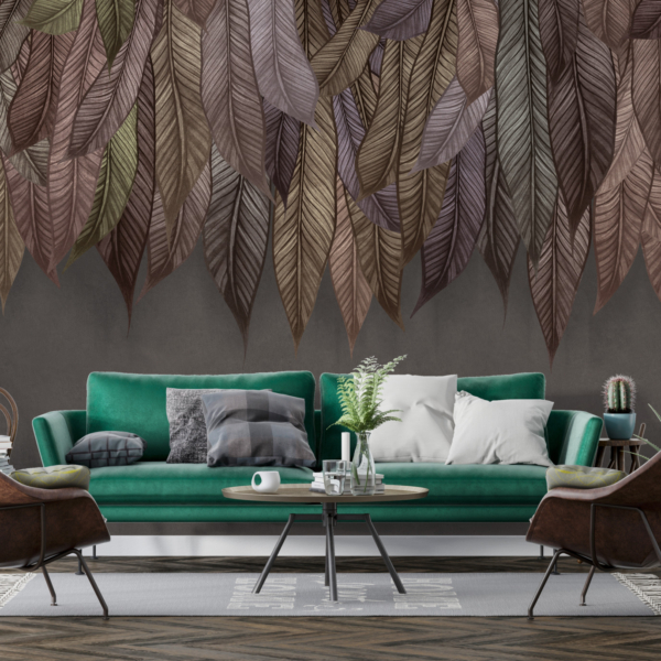 Egzotično viseće lišće zidni zid