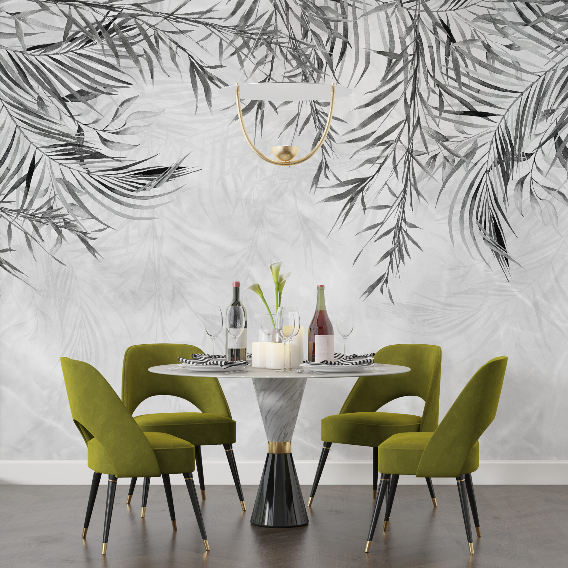 Egzotično lišće na zidu vjetra