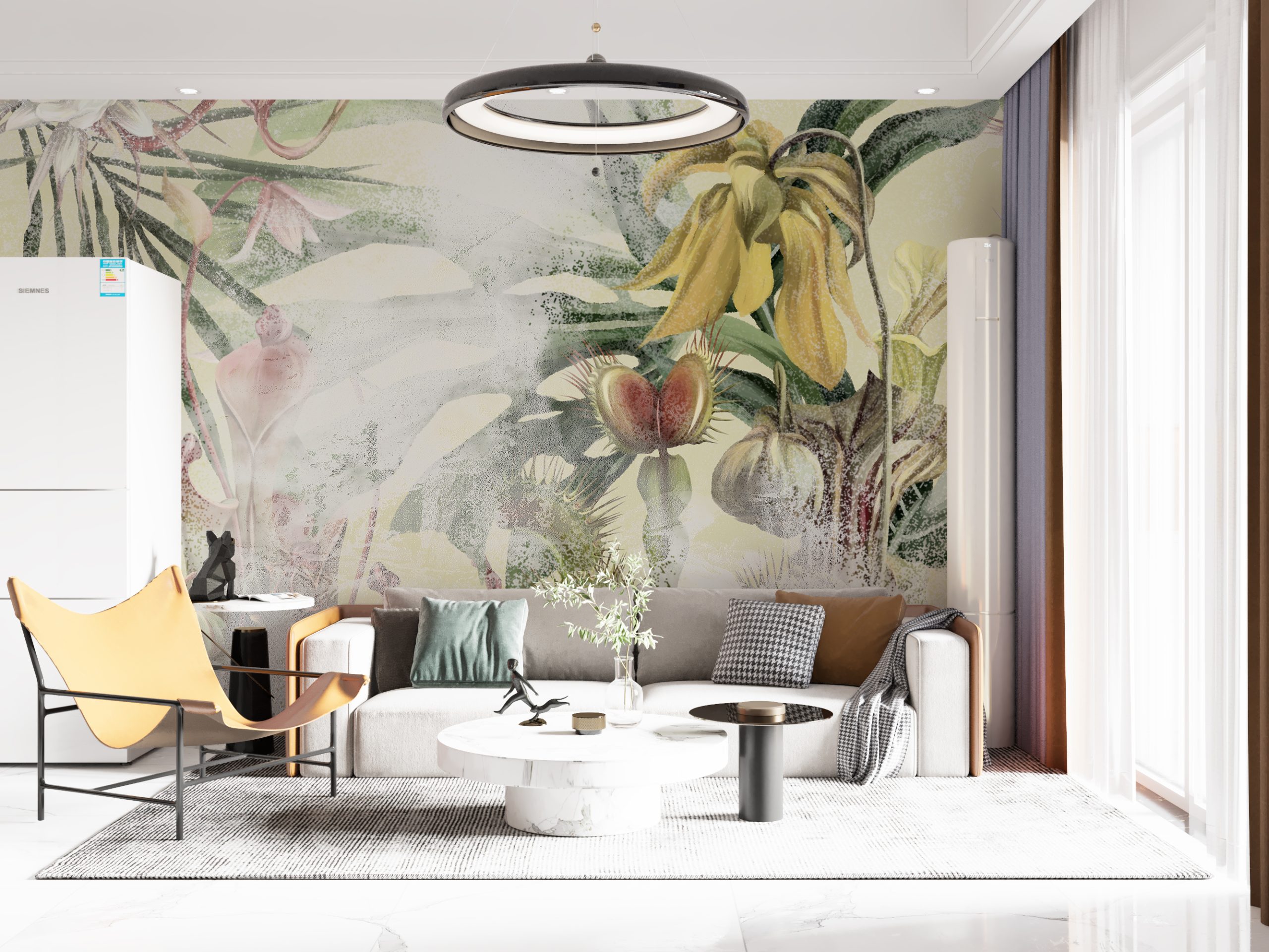 Zidni zidni zid Biljna egzotika