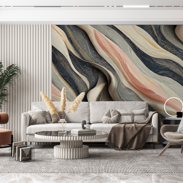 Valovita apstraktna zidna stena