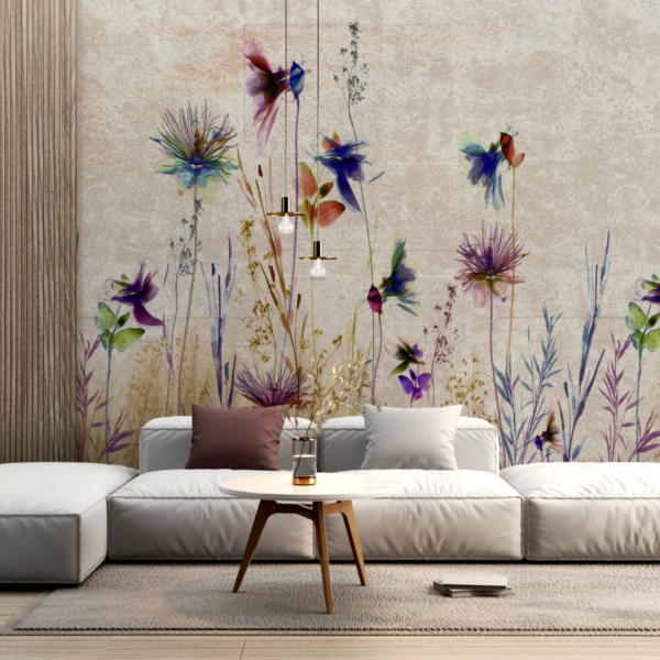 Zidni mural Ljubičasta livada