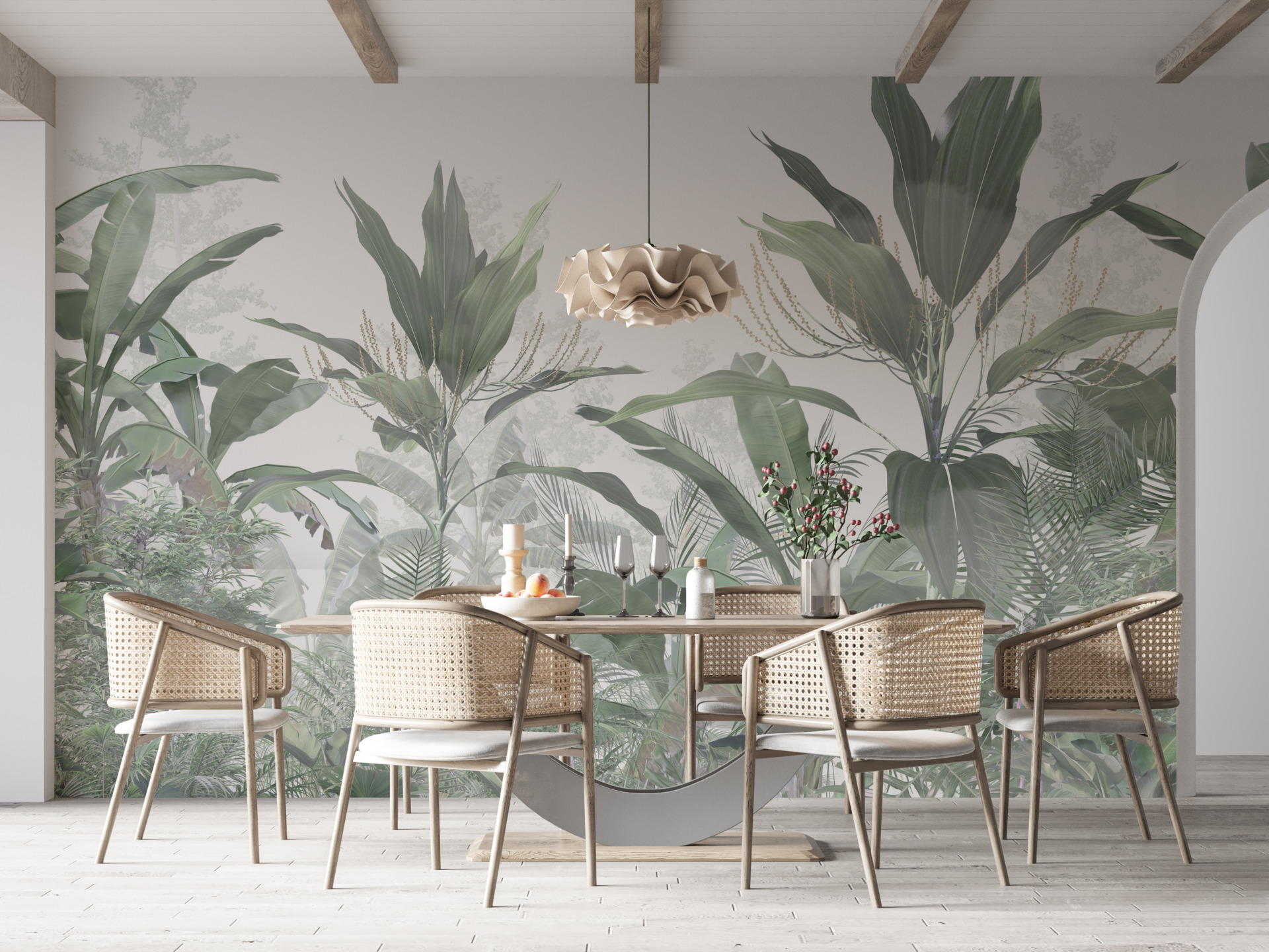 Zidni zidni zid Šikara biljaka