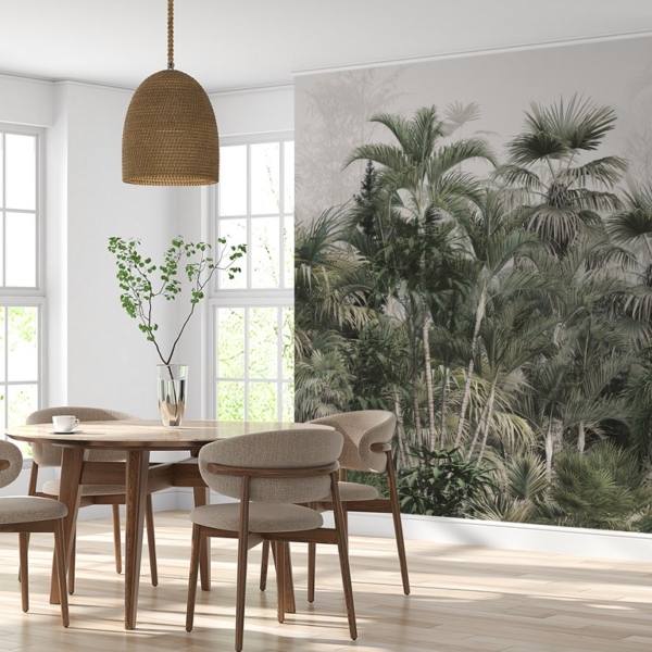 Zidni zid guste tropske vegetacije