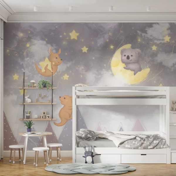 Zidni zidni zid Planine noću za djecu
