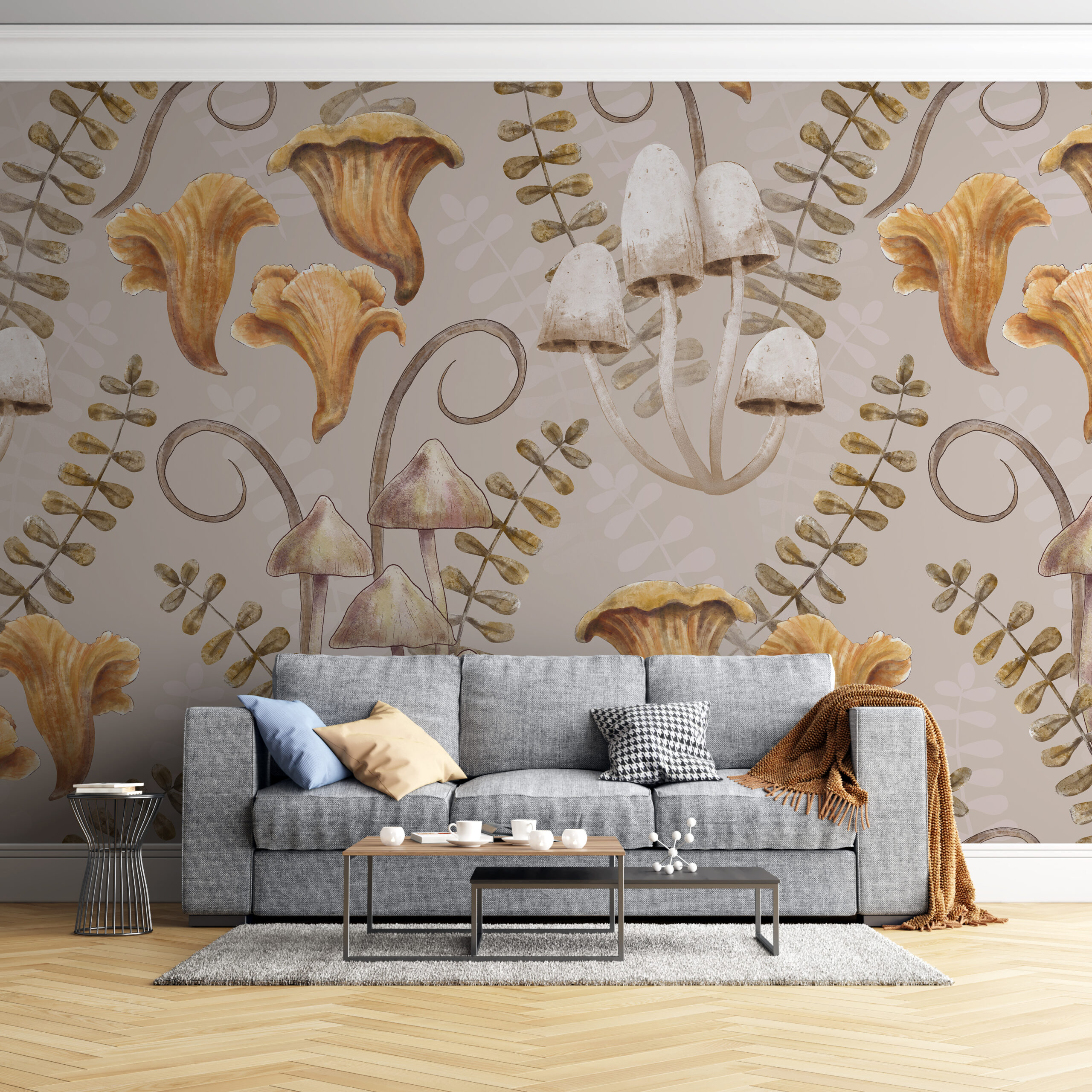 Zidni mural od gljiva