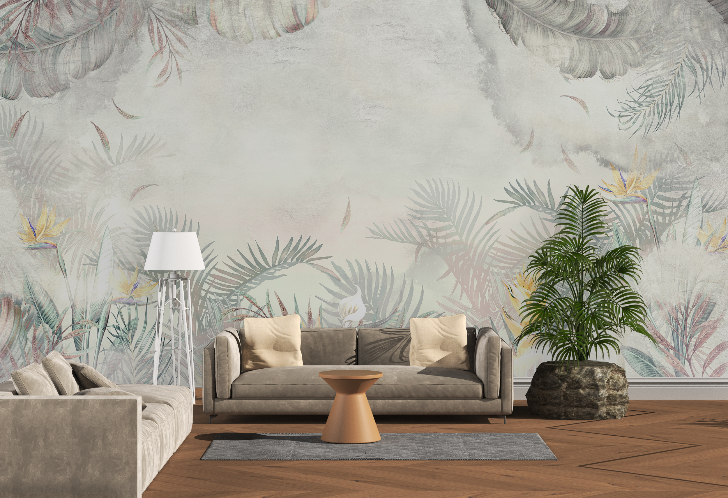 Zidni mural svijetlog neba