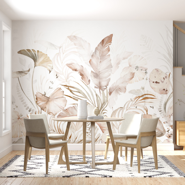 Svijetli tropski listovi zidni zid