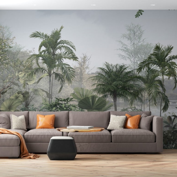 Zidni mural Jezero tropske džungle