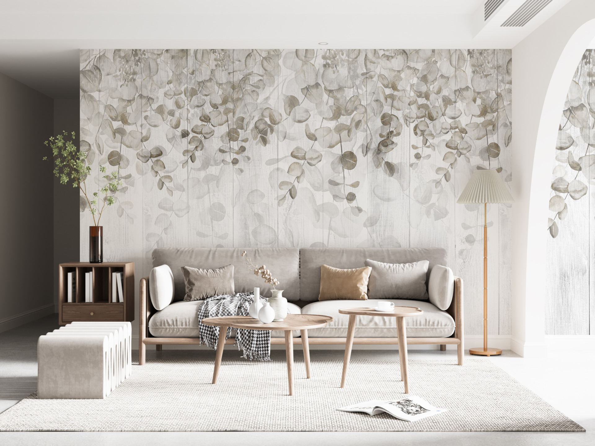 Judin srebrni zidni mural