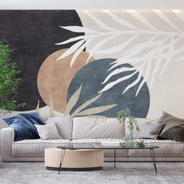 Zidni zidni zid Krugovi i lišće