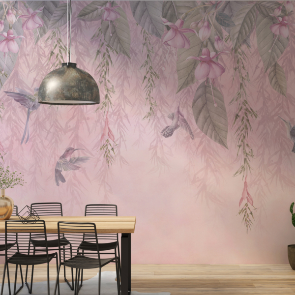 Zidni mural Kolibri u cvijeću