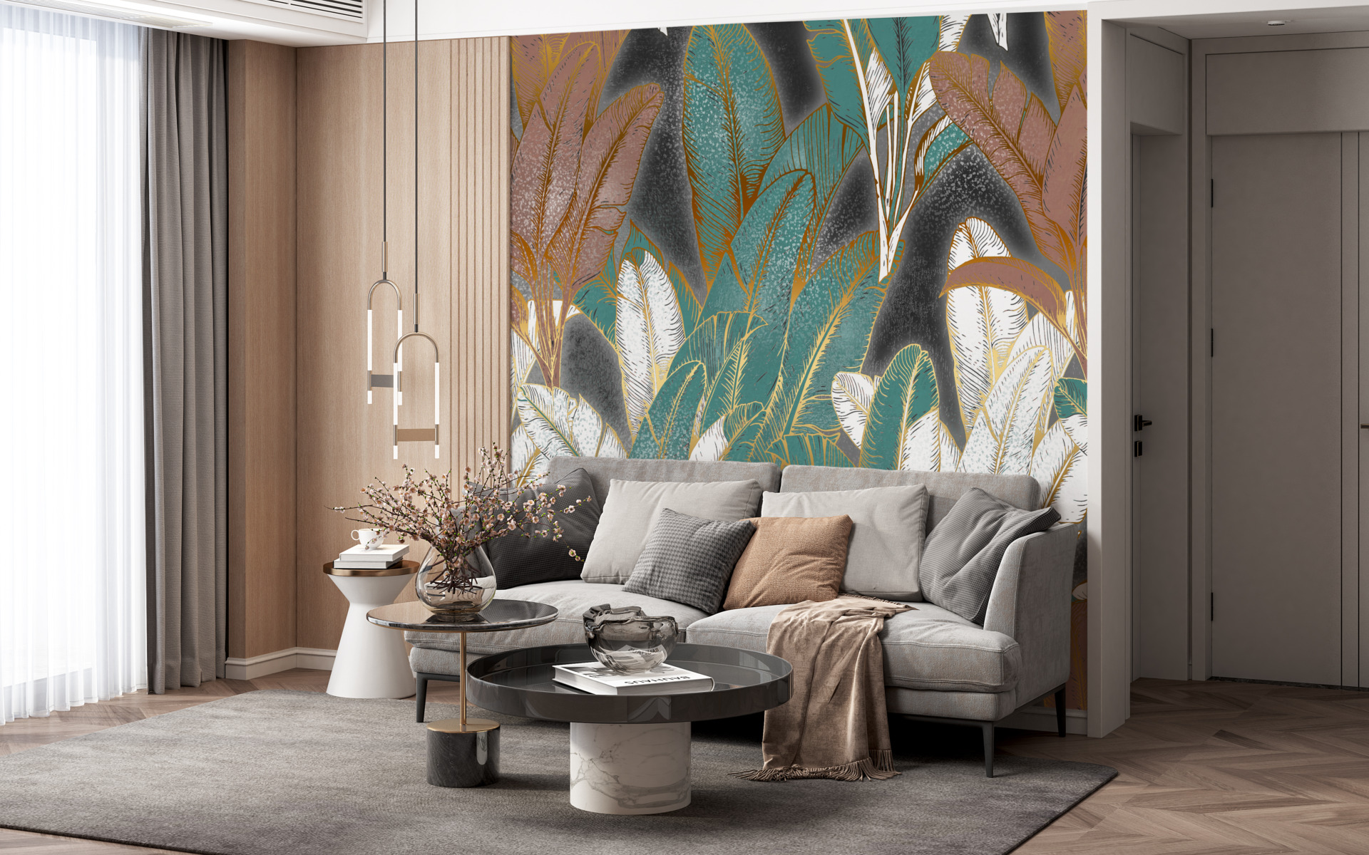 Šareni zidni zidni zid Mozaik perja