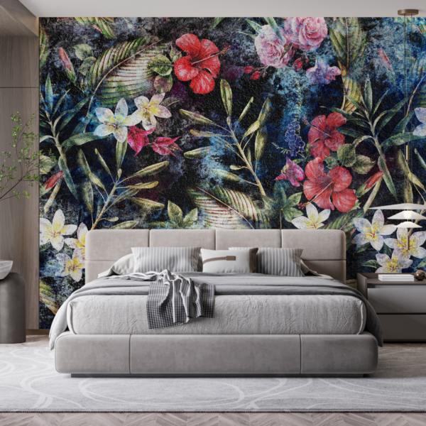 Foto pozadina Šareno cvijeće na tamnoj pozadini