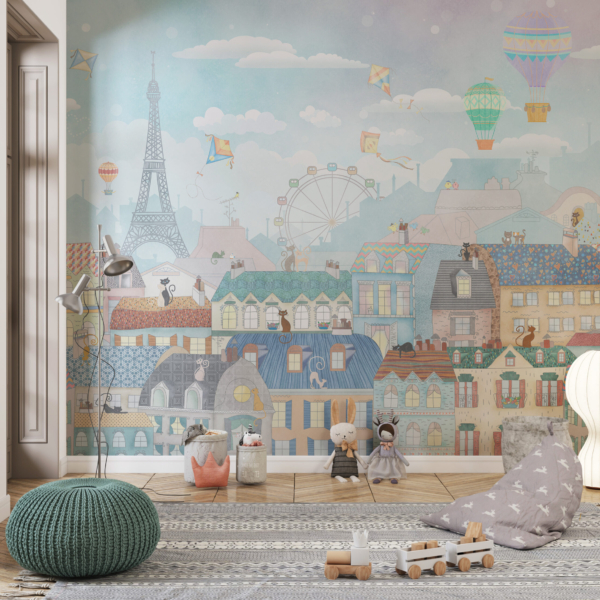 Šareni zidni mural Pariz