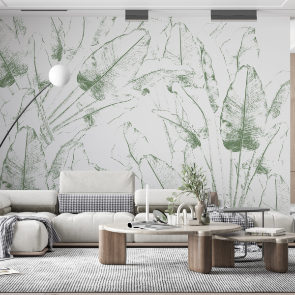 Zidni mural od smokvinog lista ocrtava