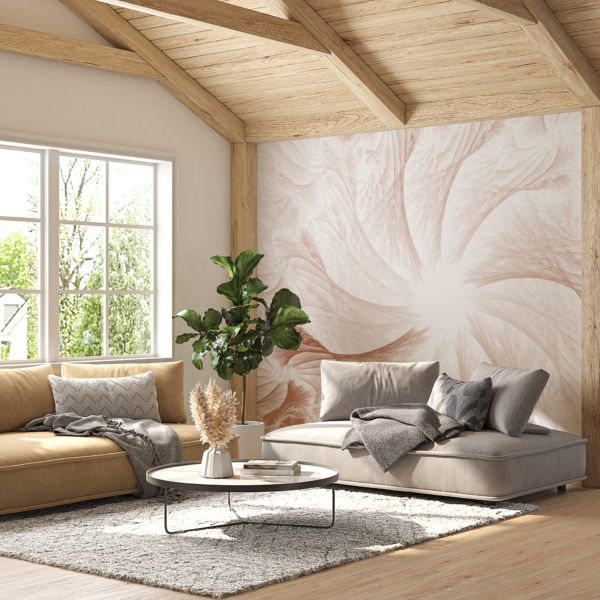 Zidni mural krem rozeta