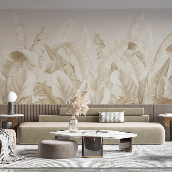 Pozadina Krem šuma lišća