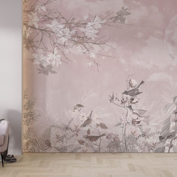 Zidni zidni zid obasjan mjesečinom